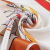 Silk Scarf Women Horse Race Print Square Scarves Head Echarpes Silk Foulards Femme Wraps Beach Shawl Bandana Lady Hijabs 90CM