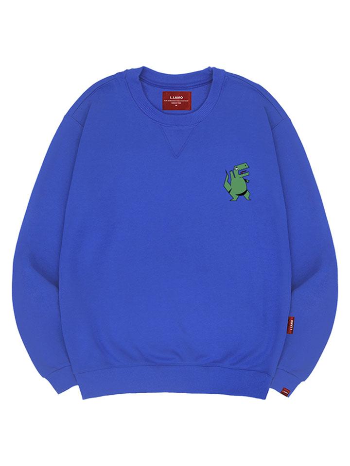 Ellamo Angry Dino Sweatshirt Unisex Big Sizes S~4Xl