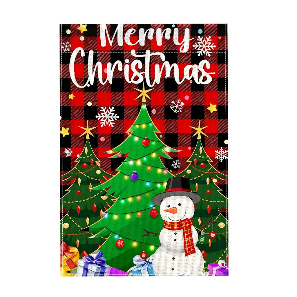 Christmas gingerbread Garden Flag 12x18 Inch Double Sided for Courtyard Outdoor Welcome Flag Decoration (Excluding flagpole)