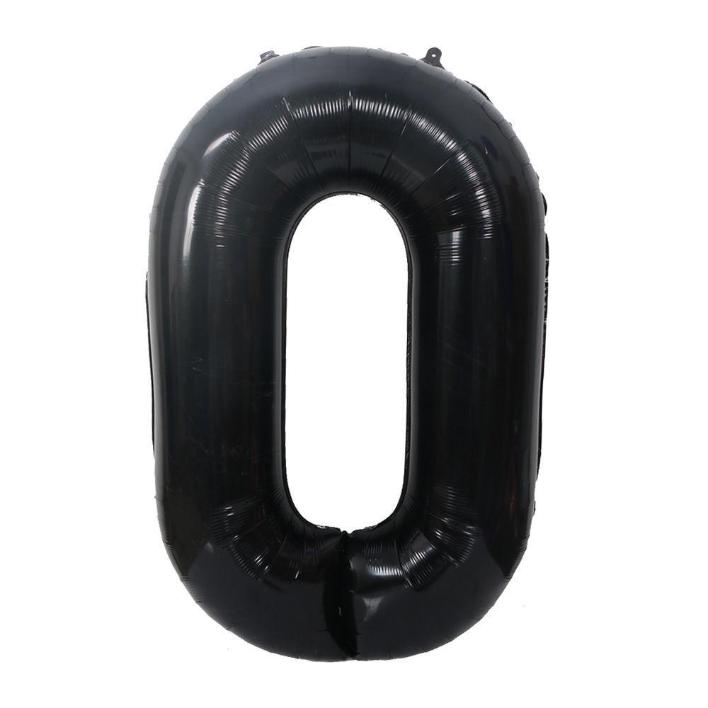40 Inch Black Number Balloons for Birthday Party Decorations, Anniversary and Celebration Decor