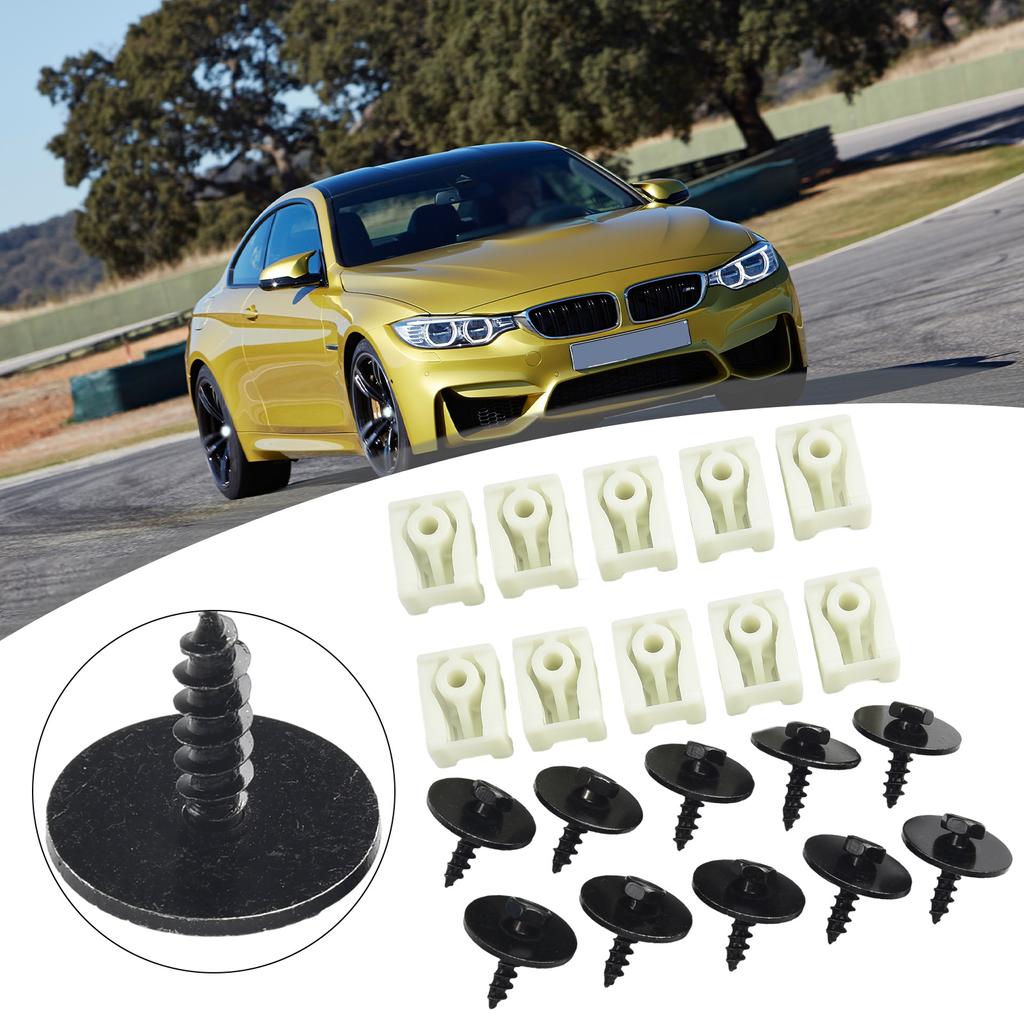 Replace Your BMW's Front Fender Liner CClip and Hex Bolt with 10+10PC Combo Part Number 07147311312 07149213164
