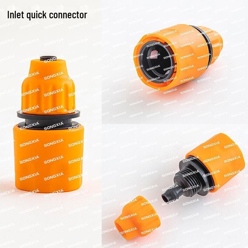 Cordless Alloy Car Wash Gun with Long Rod, Fan Nozzle, Beverage Bottle Connector, and Storage Box.
