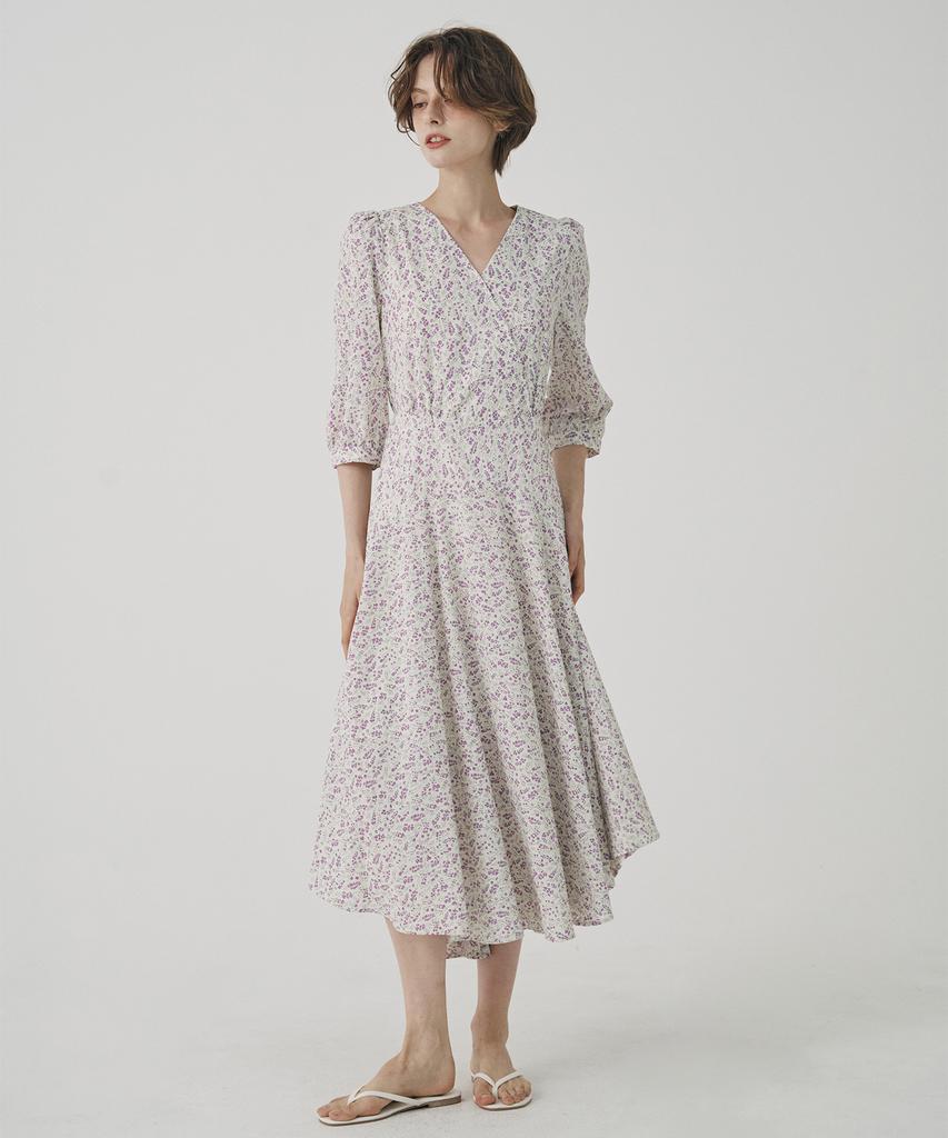 VISITINNEWYORK Floral Waist Ribbon Dress (Vz4Opa3)