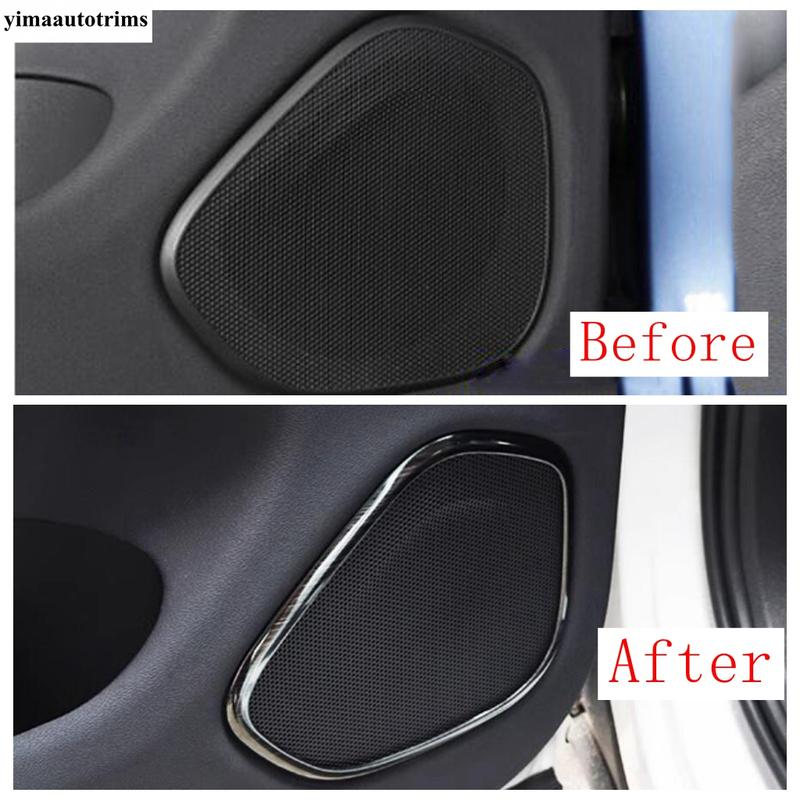 For VOLVO XC60 2018 - 2024 Car Door Speaker Loudspeaker Sound Frame Decoration Cover Trim Stainless Steel Accessories Interior