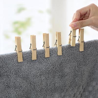 100 Adet Bambu Klipsli Çamaşır Mandalları Kullanımı Kolay Ağır Hizmet Tipi Paslanmaya Dayanıklı Çamaşır Klipsi Askıları Çok Amaçlı Klipsler