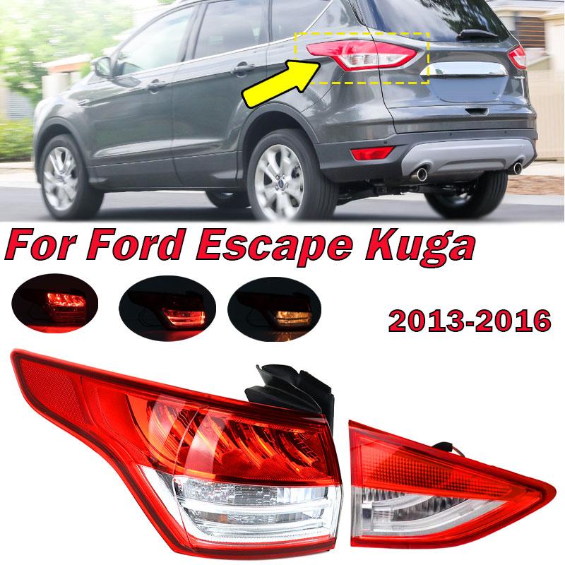 Car Accessories For Ford Escape Kuga 2013 2014 2015 2016 Tail Light Warning Brake Bumper Fog Lamp Auto Rear Taillight Assembly