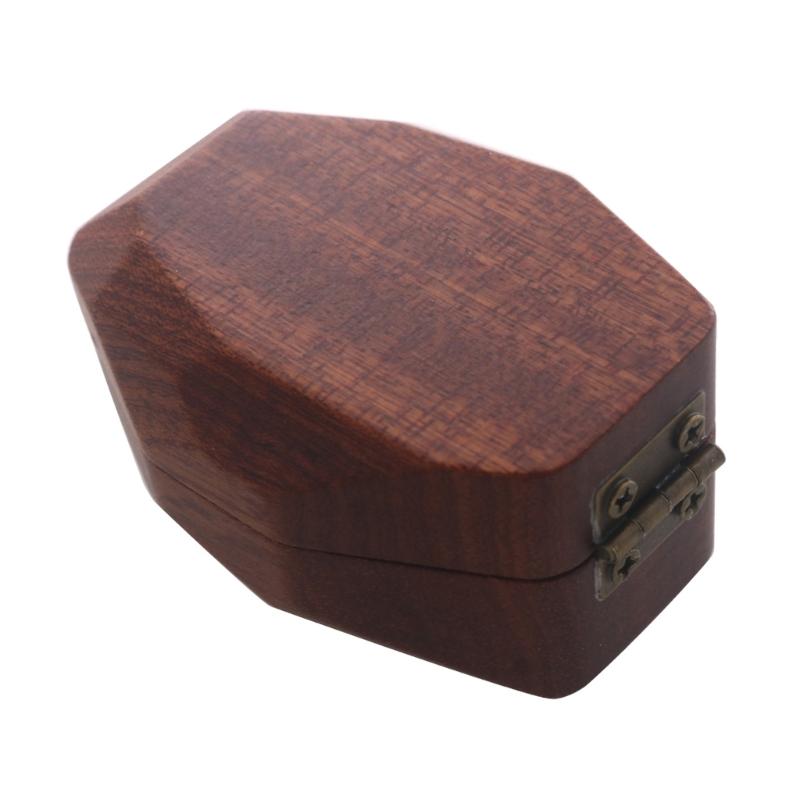 Guitar Pick Box Holder with 3 Pack Wood Guitar Picks, Diamond Shaped Plectrums Case, Bass Guitar Box Musical Instrument