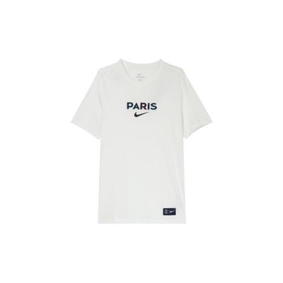 Paris Saint-Germain Team Logo Embroidered Crew Neck Short Sleeve T-Shirt Men Tops Sail HJ9761-133