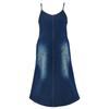 Plus Size Women's Denim Strappy Long Dress