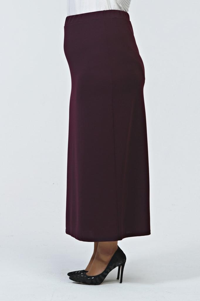 Stil Femei Fusta Marime Mari Talie Elastica Fusta Marime Plus Captusita Tesatura Tricotata Otel Negru