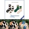 Unique Design Cotton Sport Socks For Both Men And Women Striped/checked Pattern