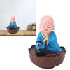 Musical Nodding Monk Figurine Decoration Moving Head Buddha Statue with USB Charging Cable