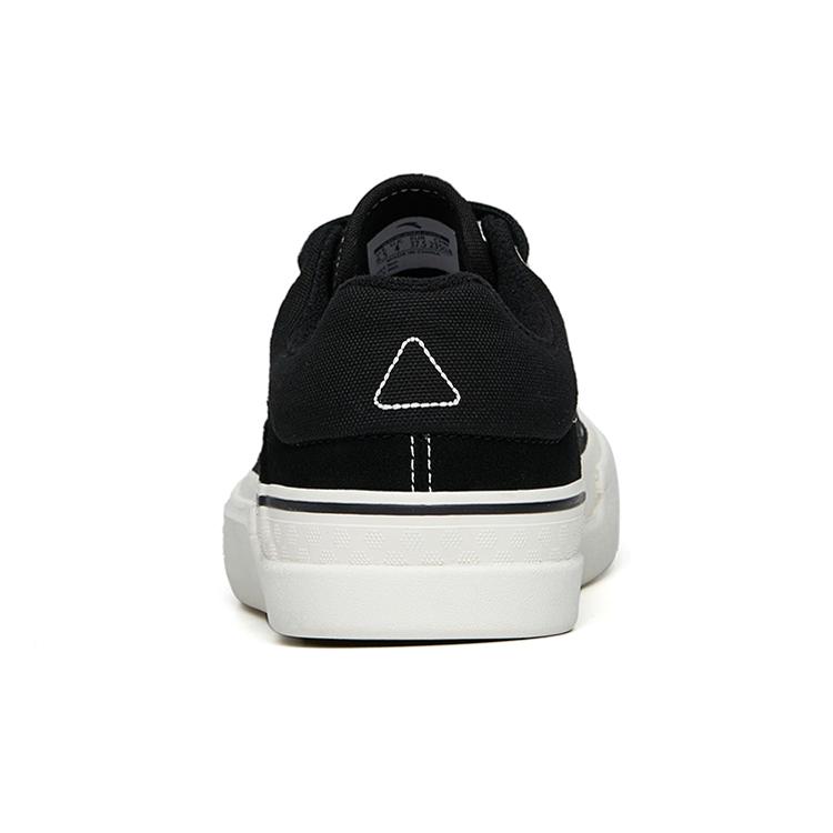 New Anta Ao Li Low Top Skateboard Shoes Women's Black Leather Suede 122218011-1