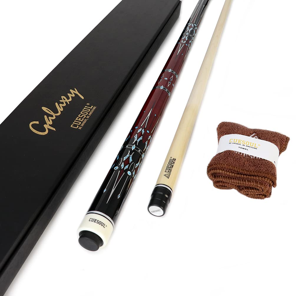 CUESOUL GALAXY Series 19oz Pool Cue Stick with 13mm Tip 58" (CSPC-GX-1)