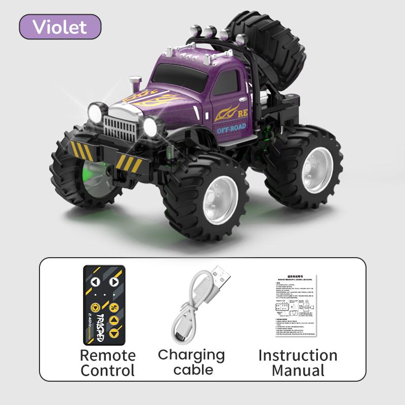 Desktop Mini Rc Car 1/64 Alloy Diecast With Trailer Remote Control Pick-up Trucks Cars For Boys Electric Truck For Kid Gift