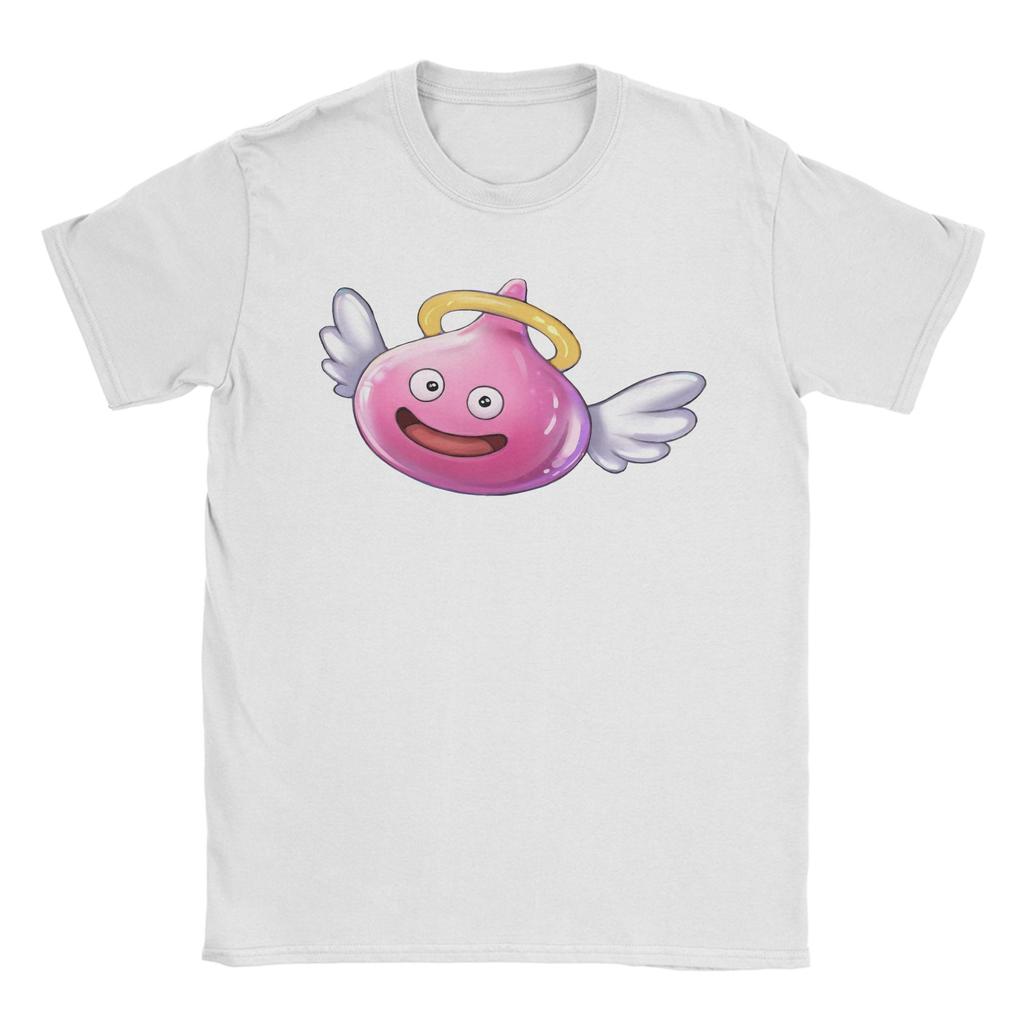 Angel Slime Anime Game Dragon Quest Unisex's T Shirts  Unique Tee Shirt Short Sleeve Round Neck T-Shirts 100% Cotton Adult Clothes