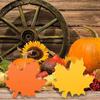 Set aus 4 Holz-Ahornblatt-Dekorationen Thanksgiving Herbst Tischdekoration Rustikale Herbst-Saisonale Wohnaccessoires
