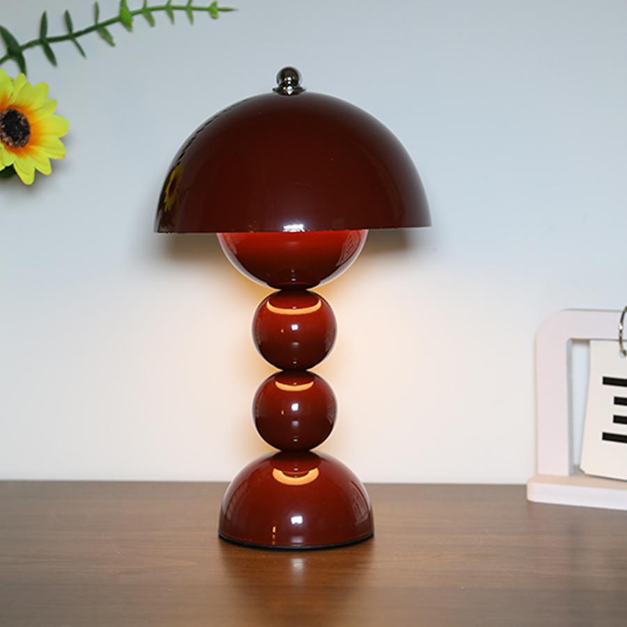 Retro Mushroom Gourd Touch Table Lamp, USB 3‑Color Ambient Night Light, Desktop Decor Gift Lamp for Bedroom, 3 Colors Available