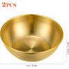 Kichvoe 2Pcs Brass Offering Bowl: Stainless Steel Buddhist Offering Bowl Mini Water Bowl Holy Water Bowl Yoga Meditation Bowl Gold Bowl Saucers Bowl