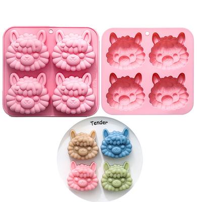 Alpaca Silicone Mold For Soap Making Supplies Llama Jelly Candy Chocolate Ice Cube Tray Cartoon Animal Cookies Cake Decorating