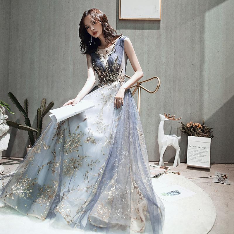 Heavy Industry Evening Dress Women's 1011 Summer New Banquet Annual Meeting Host Annual Meeting Temperament Long and Elegant