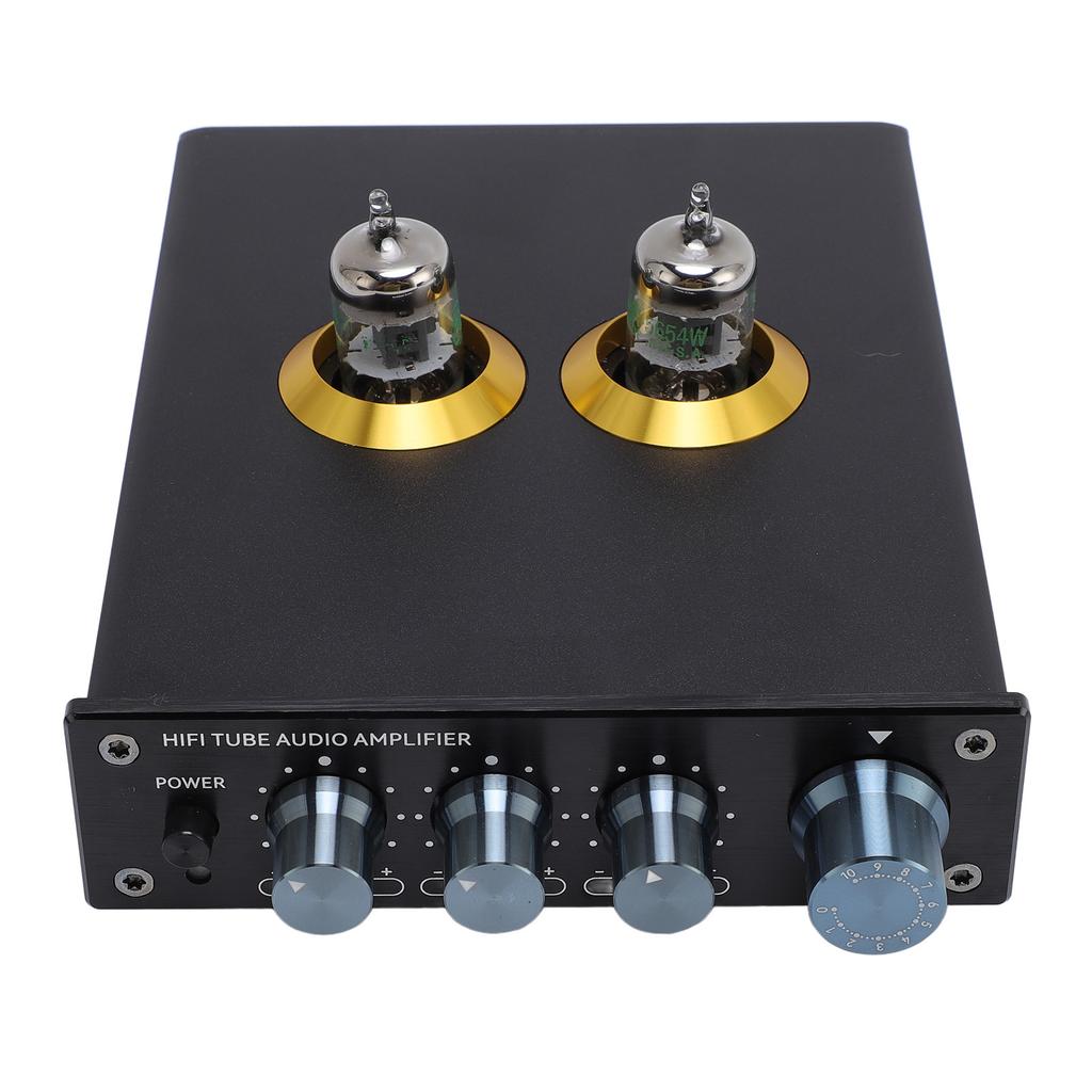 Bench Preamplifier Compact Built in Circuit Guard Electric Tube HiFi Audiophile Preamplifier for Home EU Plug