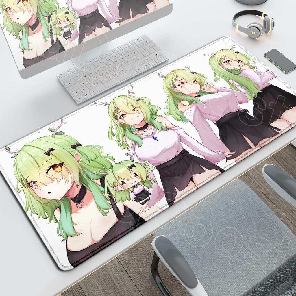 Kawaii Desktop Mouse Pads XXL PC Gaming Accessories Large Anime Carpet Non-slip Computer Game Hololive Ceres Fauna Keyboard Mats