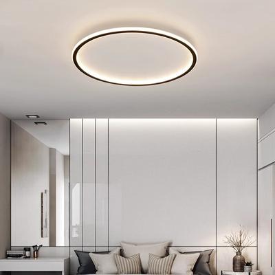 Modern LED Ceiling Light Black And White Dimmable Round Lamps For Bedroom Living Room Study Room Hotel Luminaire Accessories