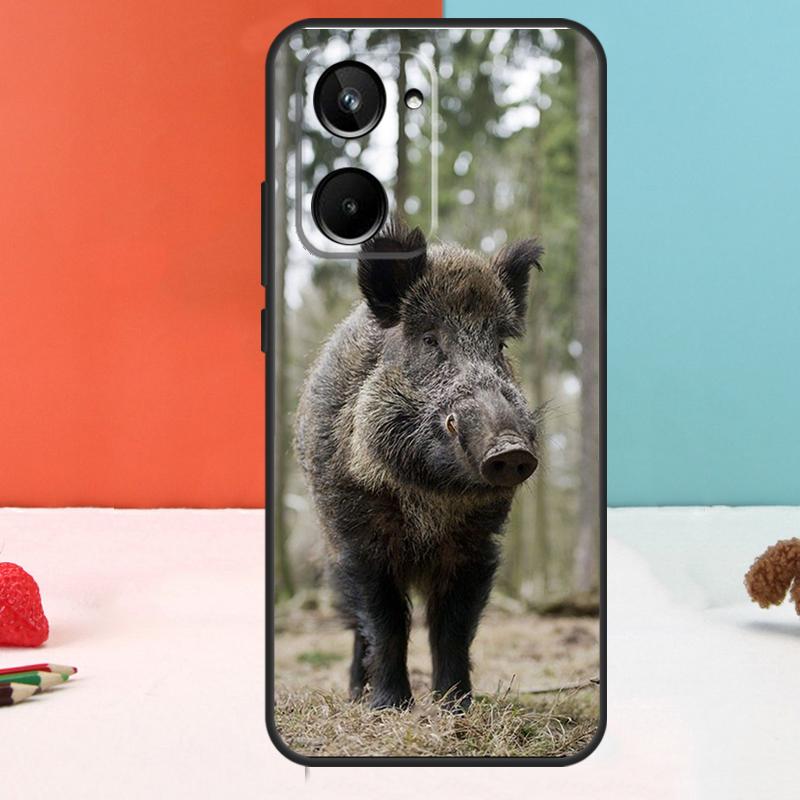 Wild Boar For Realme GT Neo 5 GT3 GT5 9 10 11 12 Pro Plus C25s C21Y C30 C31 C33 C35 C51 C53 C55 Case