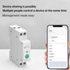 WIFI Smart Circuit Breaker Switch With Metering 63A1P Din Rail Remote Control Smart Home Smart Life App Timer Module