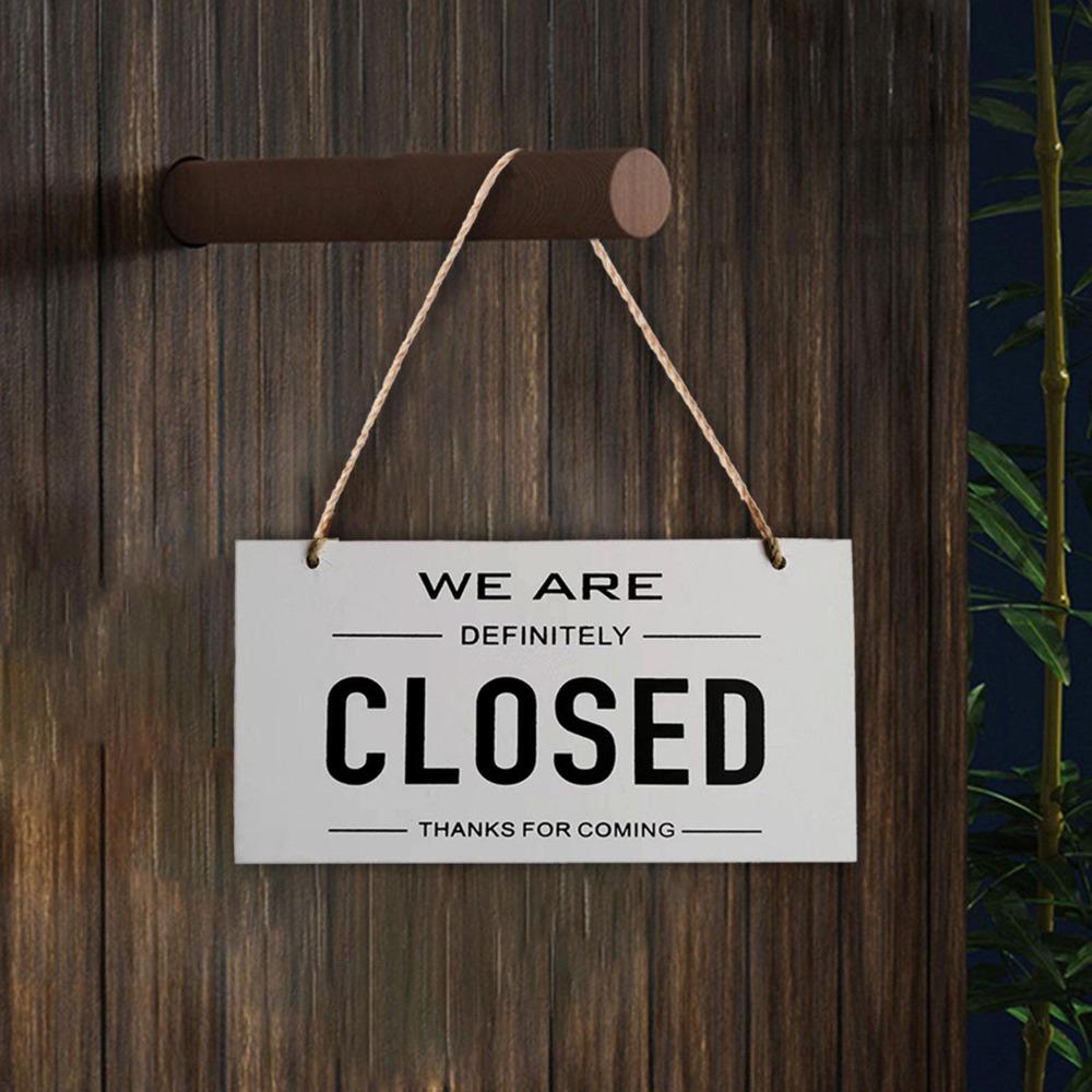 Double Sided Hanging Sign With Ring Open and Closed Club Business Sign  Shop