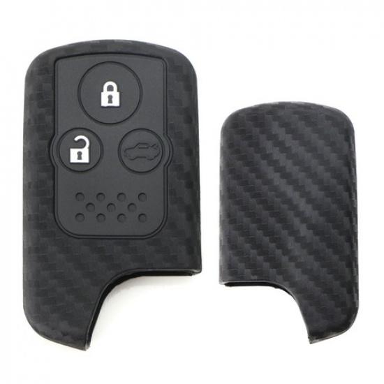 

Carbon Fiber Pattern Soft Silicone Key Fob Cover For 05-13 Acura RL Keyless Fob