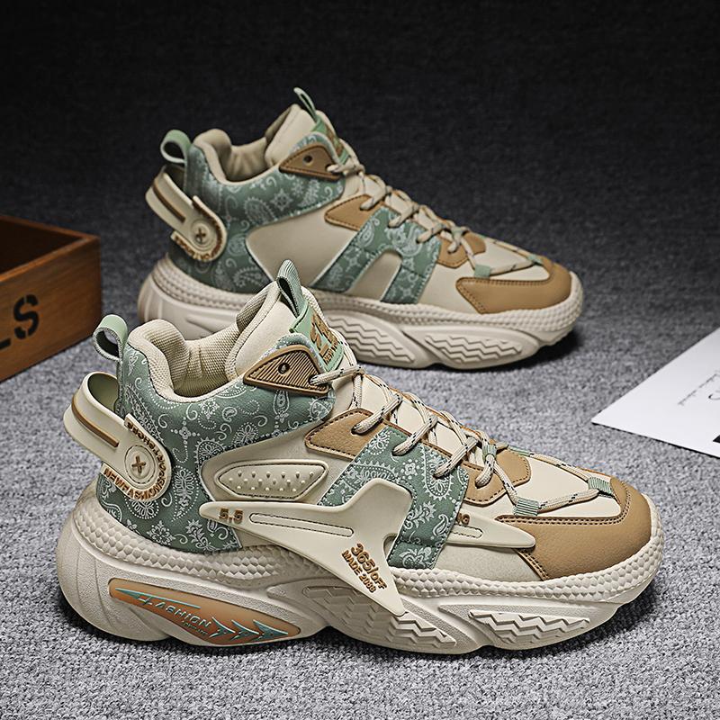 High-top New Winter Velvet Thickened Warm Cotton Shoes Running Platform Dad Sports Trendy Shoes