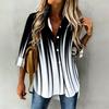 Damen Übergröße Langarmshirt Petite Ditsy Microfloral Print Locker Entspannt Freizeitbluse