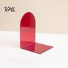 Non Scratch Book Ends for Bookshelves 1 Pair Acrylic Bookends, Clear Holders Shelves, Decorative Arch Desktop Stand School Stopper, Bookshelf