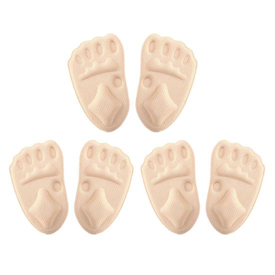 3/5 Pairs Foot Cushions for High Heels Gel Metatarsal Pads with Non-Slip Grip Pain Relief Inserts for Dress Shoes Pumps Sweat-Absorbent Foam Inserts