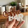 Coffee Themed Coffee Tray Decor Figurine Two-Tone Color Home Coffee Nook Decor  Kitchen Counter