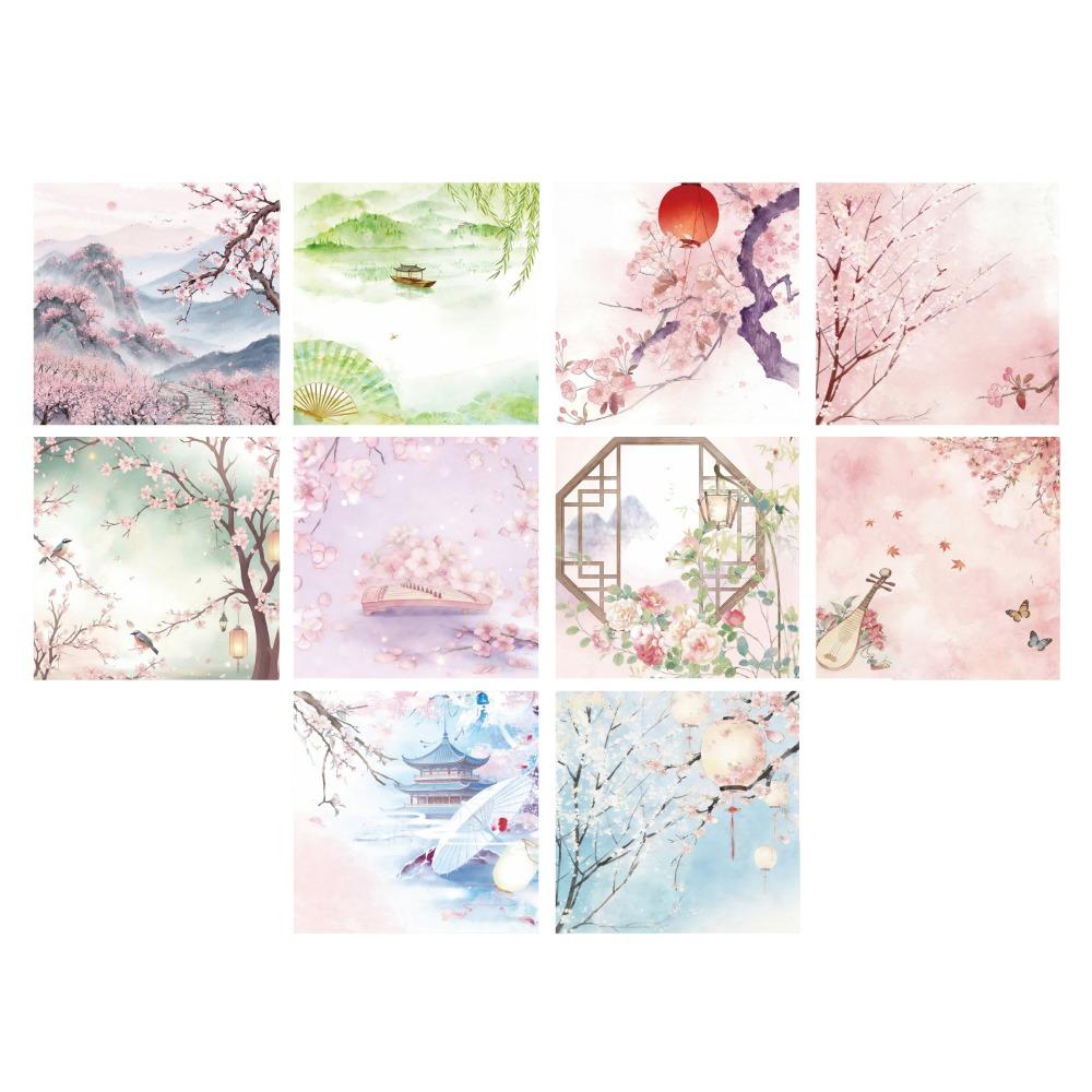 

60 листов китайский стиль цветочная крафт-бумага двусторонняя печатная бумага звездные полоски для ручной работы 60 sheets