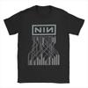 Nine Inch Nails NIN Pánská bavlněná vtipná trička s kulatým výstřihem a krátkým rukávem, topy ve velkých velikostech