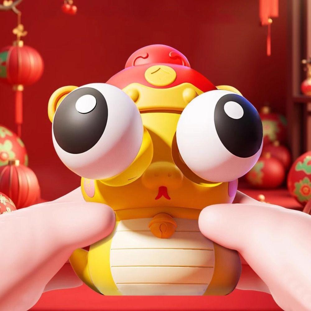 2pcs/set Simulation Snake Burst Eye Snake Keychain Eyeball Burst Squeeze Toy  Kids Holiday Gift