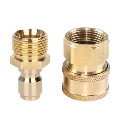 Quick Connecting Brasses Couplers Leakproof Design Brasses Plumbing Fittings For Pressure Washer Hoses Car Wash Systems