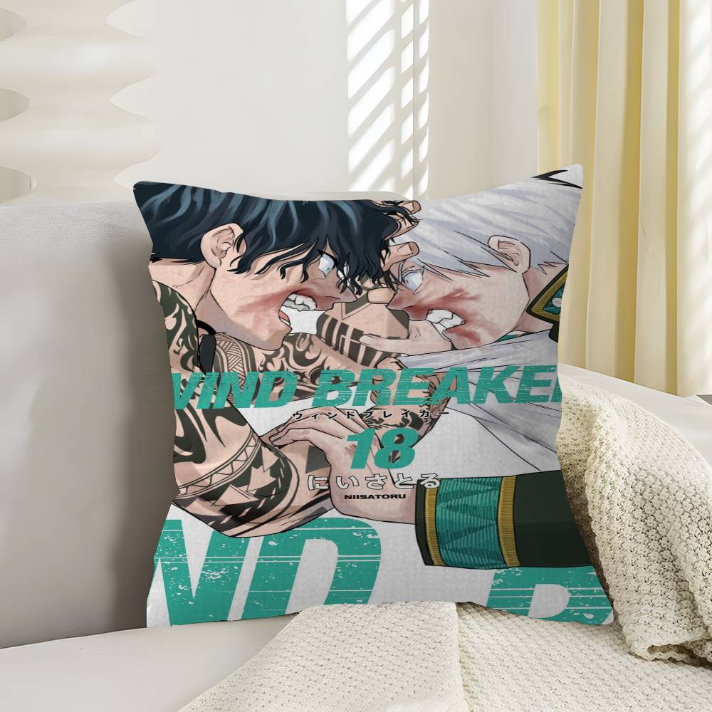 Japanese Anime Wind Breaker Personalized Pillow Cover Kids Bedroom Wild Party Decor Pillowcase Kid Birthday Shower Gift
