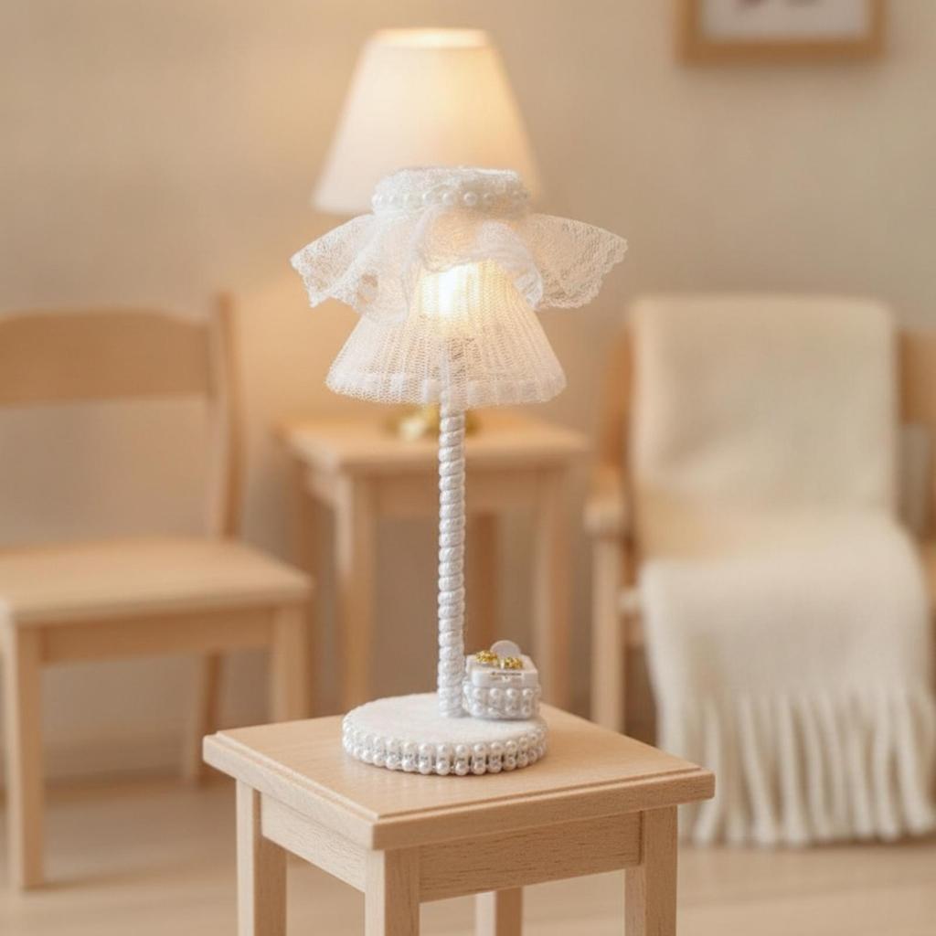 Dollhouse Table Lamp Delicate Decor Decorative for Display Scenes, Crafters