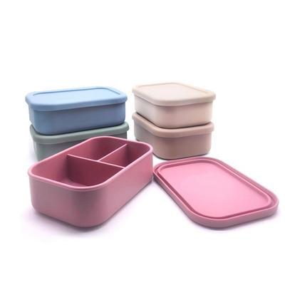 700/1300ml 3 Fächer Lunchbox Silikon Auslaufsicher Mikrowellenherd Lunchbox BPA Frei Unterteilt Tragbare Aufbewahrungsbox Büroangestellter