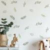 Green Leaf Wall Decals Removable Botanical Peel And Stick Stickers Minimalist Plant Decor For Bedroom Living Room