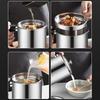 Stainless Steel Oil Can Container with Fine Filter Frying Oil Saver for Straining And Storing Cooking Oil Reuse 1.4L Capacity Rust-Proof Kitchen Oil