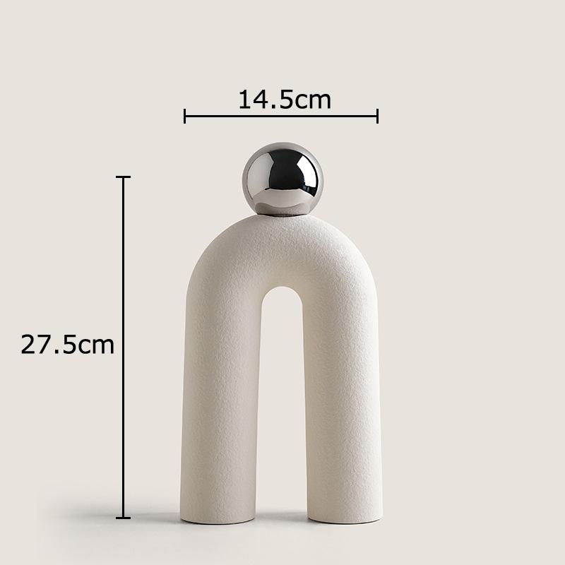 

Creative U-shaped Ceramic Vase Flower Pots Desk Decoration Flowers Arrangement Porcelain Floral Vases Room Aesthetic Decor