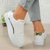 Mode Damen Schuhe Leichte Freizeitschuhe Mode Laufschuhe Weiße Schnür-Sneaker Übergröße Plateau Vulkanisierter Schuh Größe 36-41