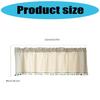Short Curtain With Colorful Tassels For Home Decors Semi Sheer Window Drape Valance Panel Easy Installation Rod Pocket