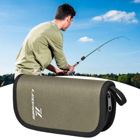 Taška na rybářské nástrahy Úložný obal na nástrahy Velká kapacita Více přihrádek Zapínání na zip Peněženka na uložení nástrah